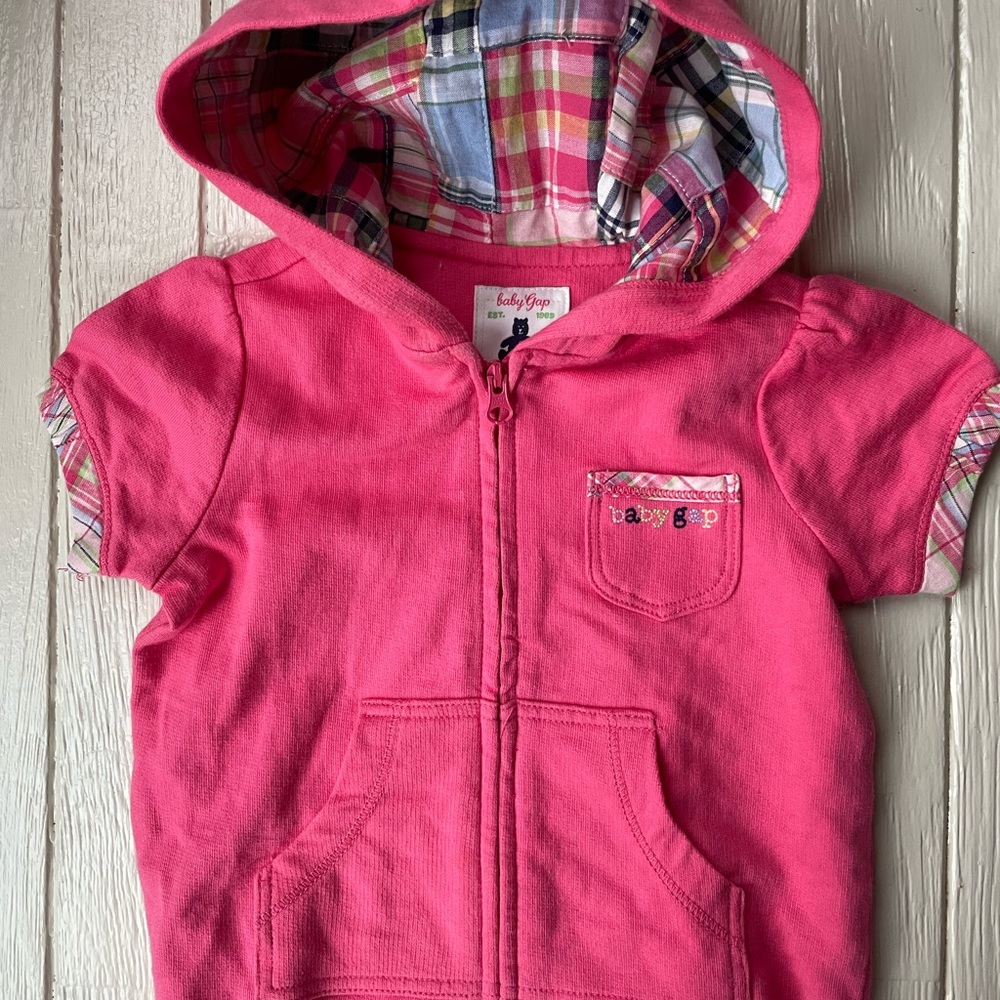 Vintage Baby Gap Hoodie Size 12 18 Months pink
